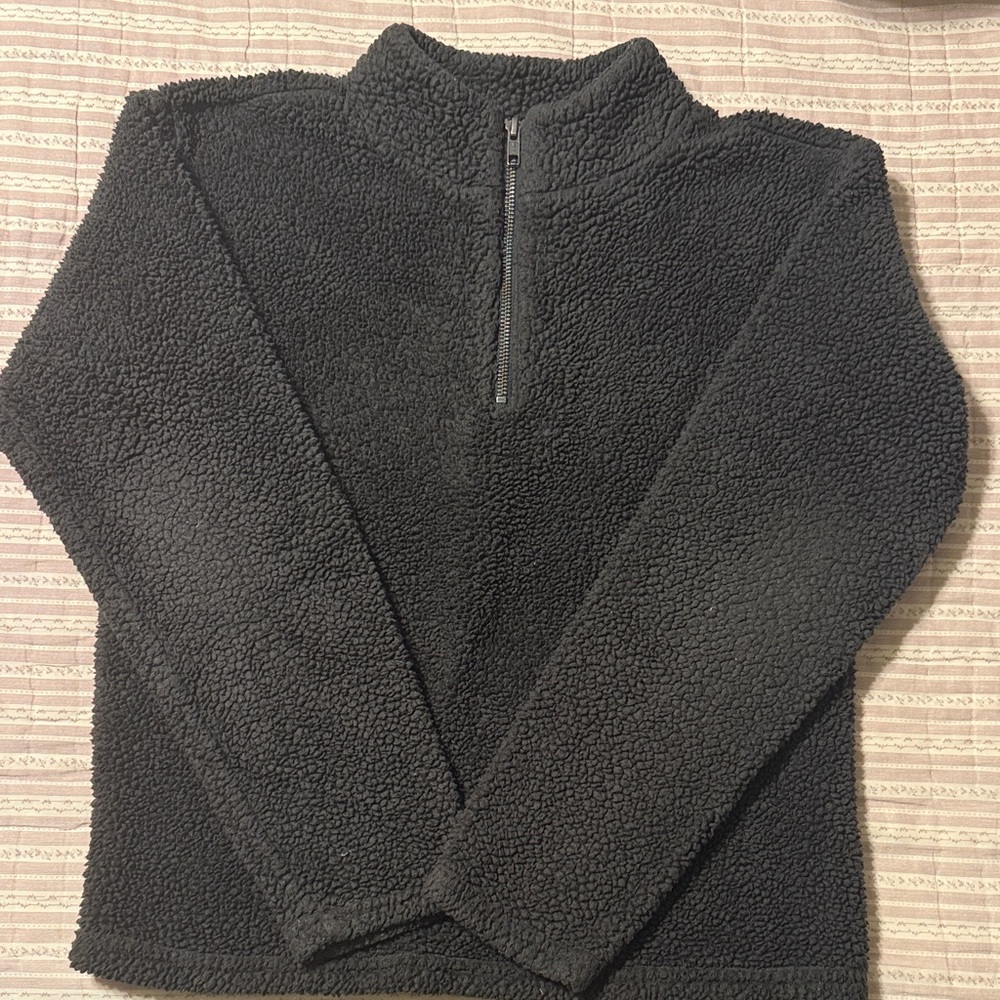 Cozy Black Fleece Kids Jacket